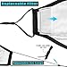 Full Seal Pollution Mask for Men & Women - Reusable Cotton Air Filter Mask With Adjustable Ear Loops Perfect for Blocking Pollution Germs Pollen and Dust (Includes 4 Carbon Filters N95) (Blue-Purple)