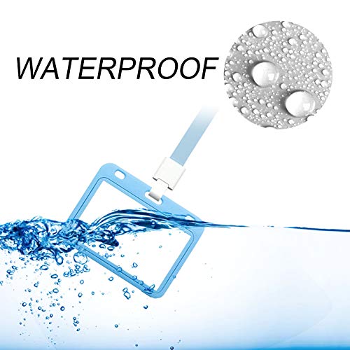 wSelio Vaccination Card Protector 4x3 Inches, Immunization Record Vaccine Cards Holder Plastic Sleeve with Waterproof Type Resealable Zip Suitable for Events and Travel(A-Light Blue,1PC)