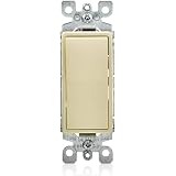 Leviton 5603-2GY 15 Amp 3-Way Rocker Switch - Gray Decora Quiet Switch For Residential Use