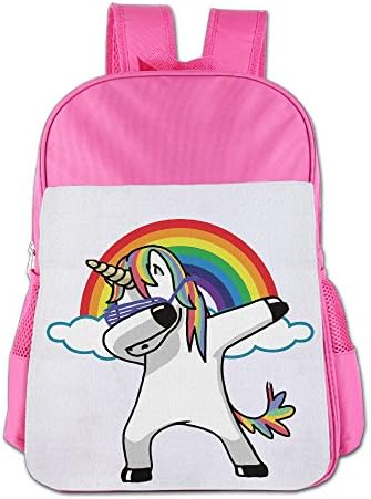 Children's Schoolbag Dabbing Unicorn Rainbow Shoulders Bag Light Weight Backpack Satchel Pink
