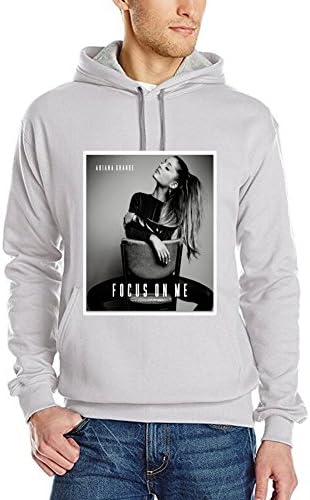 Kaari Success Men's Ariana Grande Focus New Album Hoodie Casual Hoodie XXL White