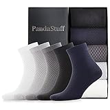 Men's Organic Bamboo Socks - 5 Pair Gift Box - Soft Touch - Antibacterial – One Size - For Dry And Healthy Feet