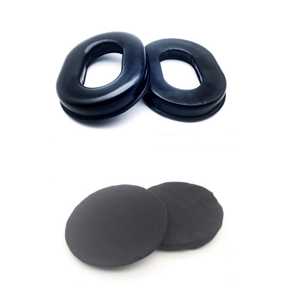 LINHUIPAD Gel Ear Seals for David Clark H10 Series Aviation Headset,Replacement Ear Cups/Ear Cushions Compatible with Rugged, Avcomm, Faro, ASA Telex 25xt Pilot Headphne Deluxe Cloth Ear Seal Covers