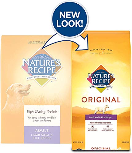 Nature's Recipe Lamb Meal & Rice Recipe Dry Dog Food for Adult Dogs, 30 Pounds
