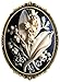 Yspace Hummingbird Brooch Pin Shield Decor Antique Brass Cameo Fashion Jewelry Pouch for Gift (Flower Bouquet)