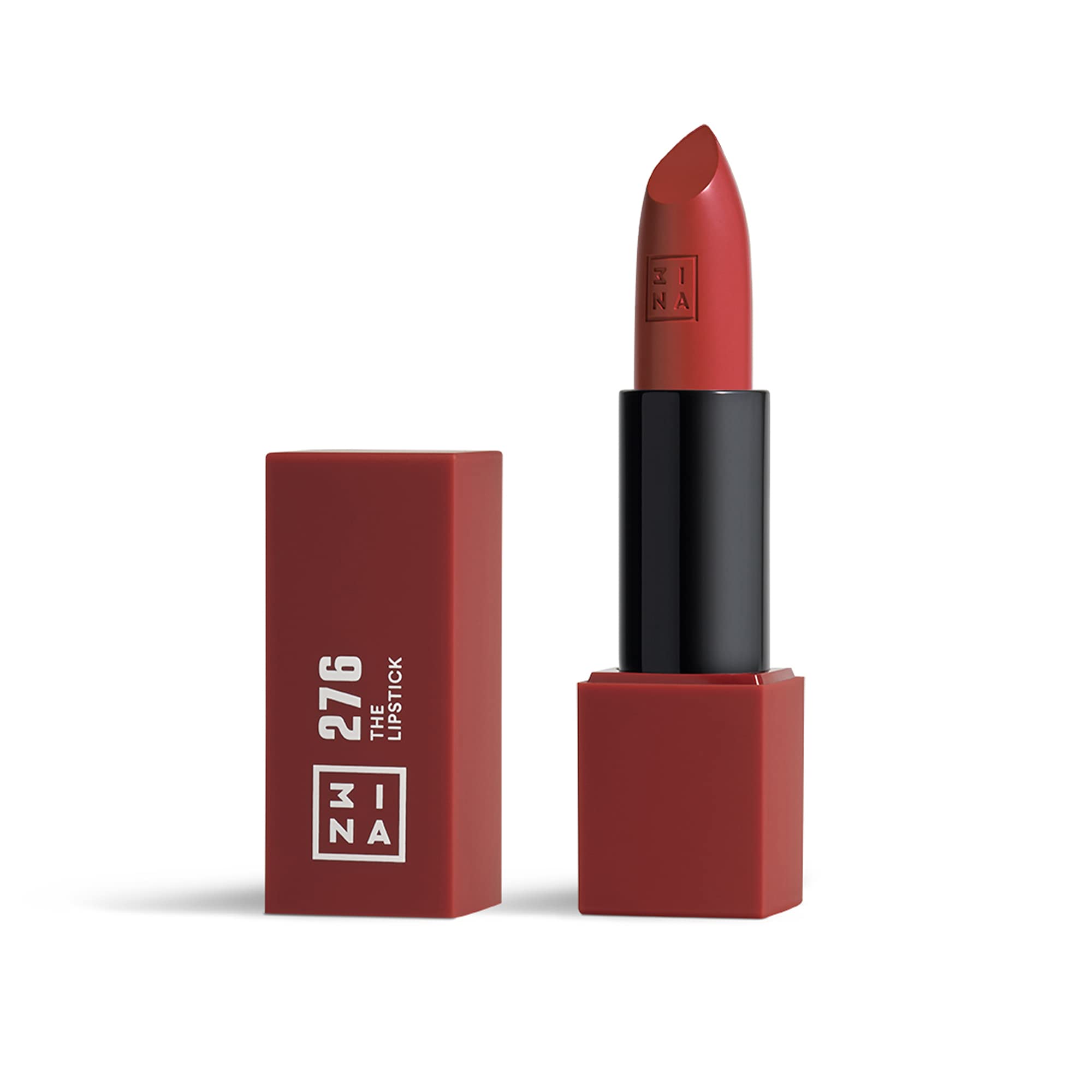 3INA MAKEUP - The Lipstick 276 - Maroon Brown Lipstick with Vitamin E & Shea Butter - Long Lasting Matte Creamy Lip Colour