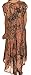 Sakkas 15900 - Bree Long Embroidered Cap Sleeve Marbled Dress - Burnt Sienna - OS