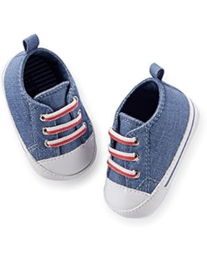 Carter's Baby Boys' Chambray Crib Tennis Shoes- Size 9-12 Months