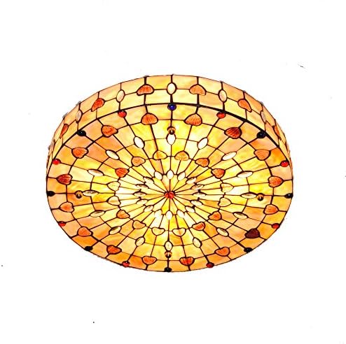 DINGGU 20 Inch 4Lights Tiffany Style Flush Mounted Ceiling Light Fixtures
