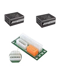 [2 Pack] Múltiples adaptador de fuente de alimentación, exwin Add2Psu cadena de margarita adaptador de fuente de alimentación ATX 24pin a Molex de 4 pines Dual PSU fuente de alimentación tarjeta de cable de sincronización de Starter extensor para BTC mine