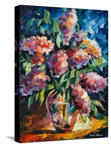 ART.COM Stretched Canvas Print Flowers by Leonid Afremov, 12" x 16"