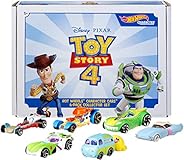 Disney and Pixar Toy Story 4 Character Cars by Hot Wheels 1:64 Scale Woody, Buzz Lightyear, Bo Peep, Forky, Du