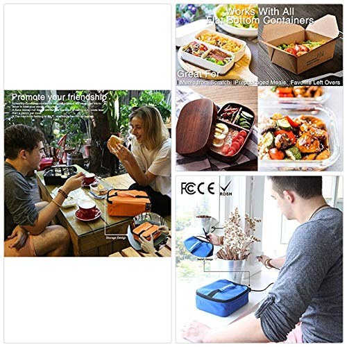 Portable Oven Personal Food Warmer for Prepared Meals Lunch Warmer Reheating at work For Office Working, Truckers,Outdoors Travel, Camping 110V (blue)