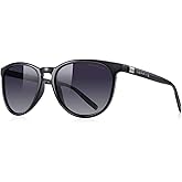 MERRY'S Polarized Sunglasses for Women Men Vintage Retro Classic Round Frame Aluminum Legs S8288