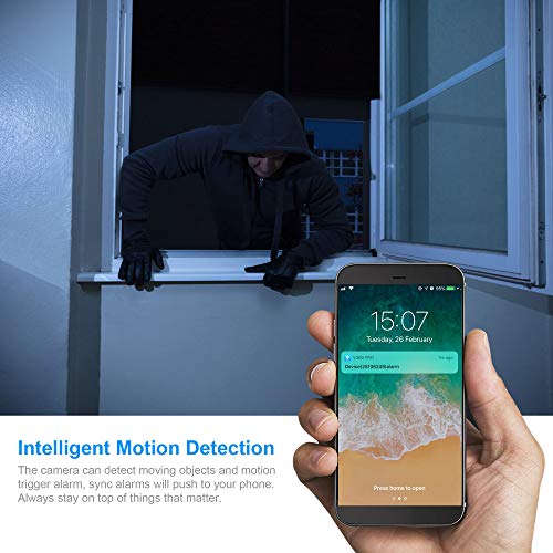 Security Camera WiFi IP Camera -1080P Home Wireless Baby/Pet Camera PORTOCAM 360° Fisheye Panoramic Camera with Motion Detection, Two-Way Audio, Night Vision and Remote Monitoring