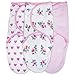 Emma + Ollie Swaddle Blanket Wrap Set of 3, Adjustable Infant Baby Swaddle Wrap Blanket, Pink Swaddle, Pink Flower, Pink Heart, Pink Stripe Swaddle Wrap, Girl Swaddle