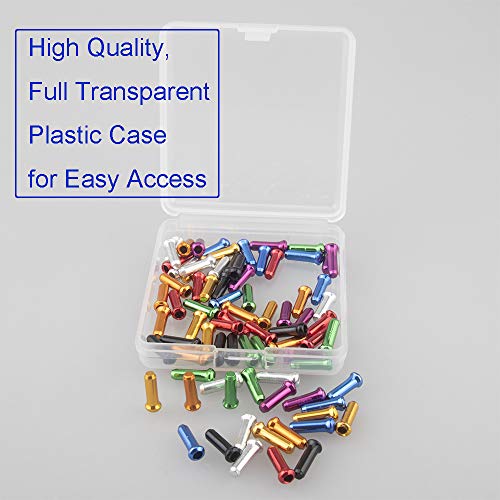 8 Color 48 PCS, Cable End Crimps, Bike Cable End Caps, Alloy Road