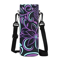 Artiron Water Bottle Carrier Bag, Neoprene Water Bottle Holder Sleeve Pouch with Adjustable Shoulder Strap Water Bottle Cover for Stainless Steel, Glass, or Plastic Bottles (Multi-Color)