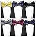 Pre Tied Formal Suit Bow Ties for Men (6 Pcs) by JAIFEI|Adjustable Neck Strap (D)