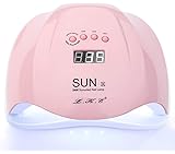 UV LED Nail Lamp Dryer Machine Smart Auto-sensing with 4 Timer Setting 10/30/60/99 Second Timer Pink