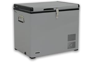Whynter FM-45G 45 Quart Portable Refrigerator and Deep Freezer Chest, AC 110V/ DC 12V, Real Chest Freezer for Car, Home, Camping, and RV with -8°F to 50°F Temperature Range, Gray