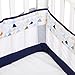 Just Born Adventure Fresh Air Crib Liner, Navy/Orange
