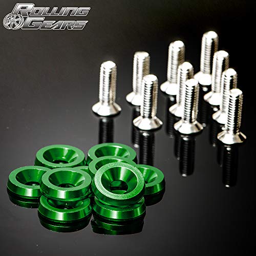 Purple 20 Pcs Aluminum Fender Washer/Bolt Engine Bay Dress Up Kit