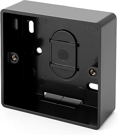 SHPELEC Black Surface Mounted Pattress Box Single/Double BS 5733 Compliant