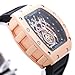 Men's Punk Spider Pattern Watch Silicone Band Tonneau Quartz Watches (Orange)