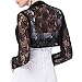 Belle Poque Women's Lace Shrug Jacket Long Sleeve Bridal Cardigan Bolero