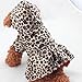 Howstar Puppy Clothing, Pet Dog Leopard Hoodie Coat Lovely Warm Apparl Outfit (Brown, L)