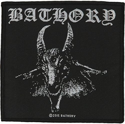 Bathory Men's Goat Woven Patch Black Rockabilia supplier:rockabilia_inc