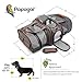 Premium Double Expandable Airline Approved Pet Carrier, Soft Sided Cat and Dog Carrier Bag, Pet Travel Carrier with Plush Fleece Bedding for Airplanes, Cars, Travel Tote with Seatbelt Strap
