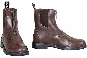 TuffRider Women's Baroque Front Zip Paddock Boots with Metal Zipper