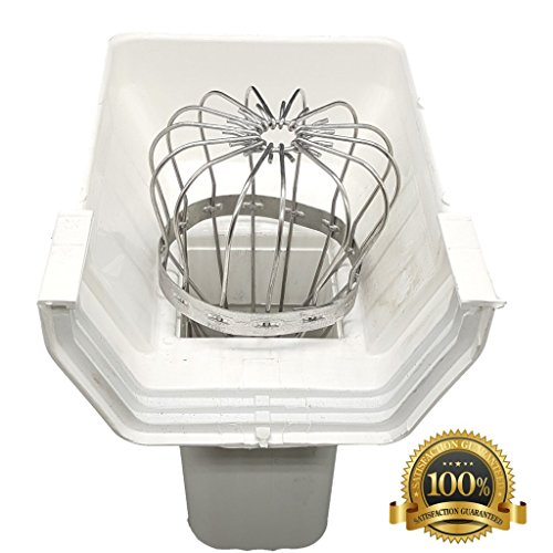 Gutter Guard Filter Strainer 3 inch Galvanized. Stops Blockage Leaves and Debris. Filter Allows the Water to Make it Through and into the Downspout.Pack Of 2.