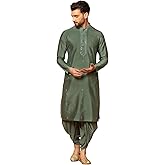 KISAH Men's Kurta Dhoti Set - Traditional Indian Ethnic Wear for Men - Ideal for Weddings, Festivals & Celebrations