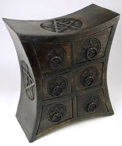 Six drawer pentagram herb cupboard (fbmw42) -