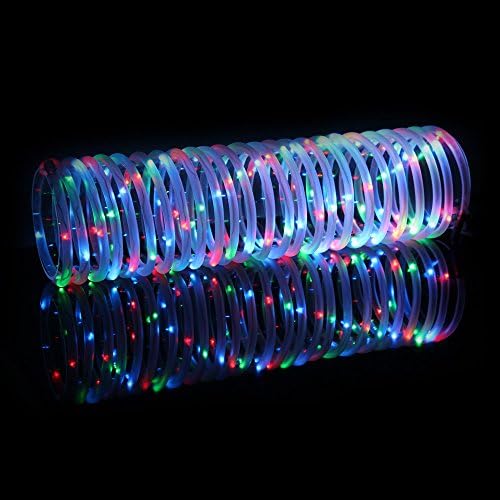 LTE 39ft 120 LEDs Dimmable Solar Rope Lights, 8 Modes, Outdoor Waterproof Solar Rope Lights, Ideal for Decorations,Christmas,Garden, Lawn, Patio, Weddingy, Party (Multi-color)