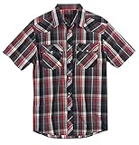 Gioberti Men's Short Sleeve Plaid Western Shirt