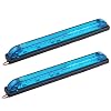 Partsam-2pcs-Blue-18LED-8-Utility-Strip-Light-Bar-Auto-Marker-Light-12V-Low-Current-Draw Partsam-2pcs-Blue-18LED-8-Utility-Strip-Light-Bar-Auto-Marker-Light-12V-Low-Current-Draw
