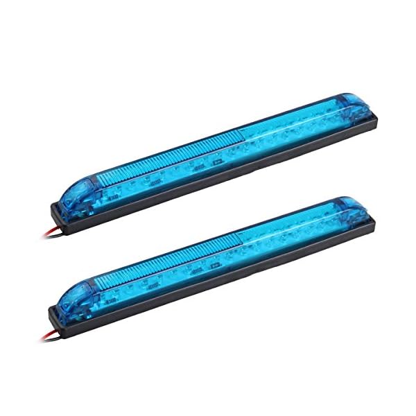 Partsam-2pcs-Blue-18LED-8-Utility-Strip-Light-Bar-Auto-Marker-Light-12V-Low-Current-Draw Partsam-2pcs-Blue-18LED-8-Utility-Strip-Light-Bar-Auto-Marker-Light-12V-Low-Current-Draw