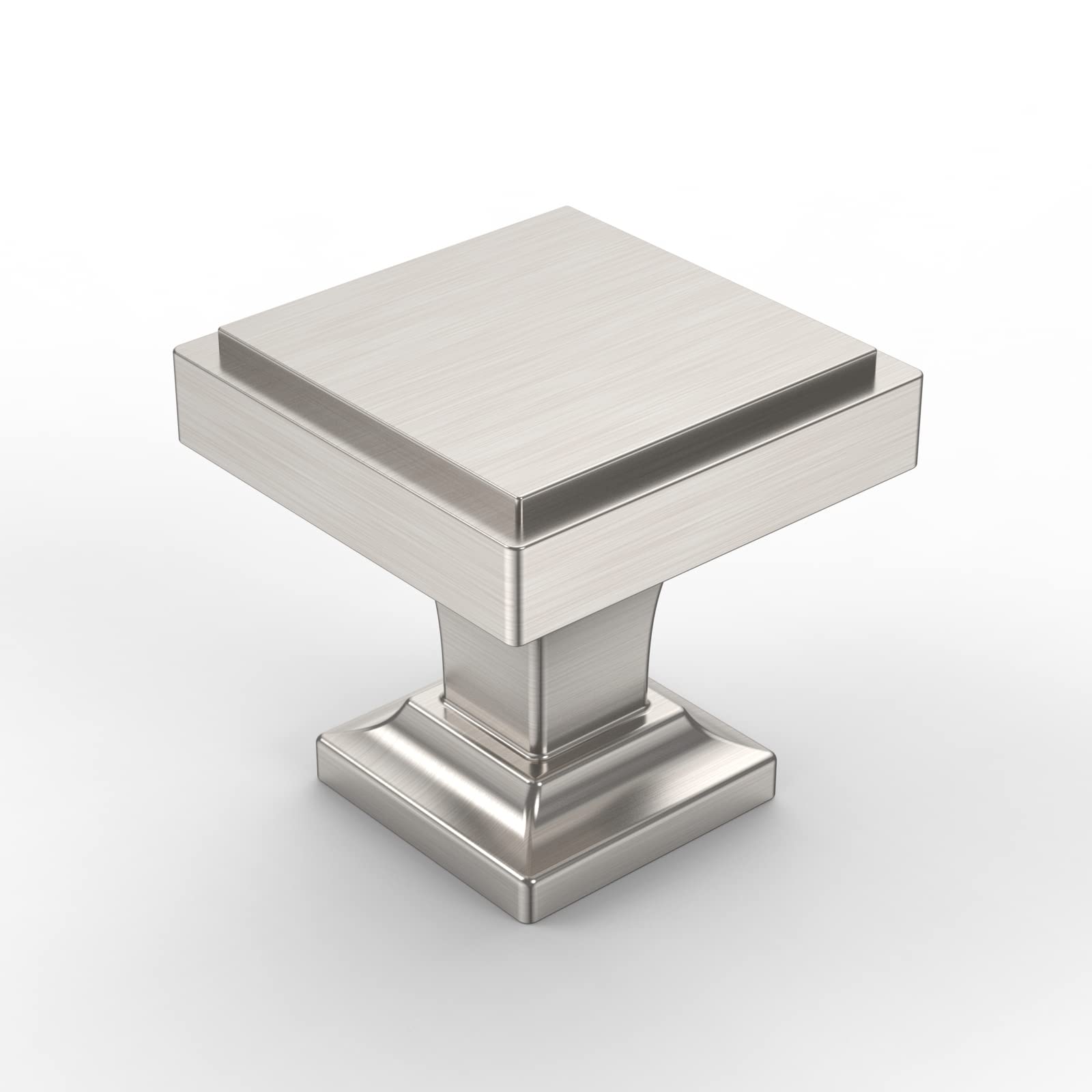 Photo 1 of Asidrama 10 Pack Brushed Satin Nickel Kitchen Cabinet Knobs - Square and Dresser Drawer Knobs - Zinc Finish Cabinet Hardware
