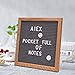 AIEX Grey Felt Letter Board Gray Changeable Message Board Decorative Quote Display Board with 350 Letters Easel and Drawstring Bag for Home Kitchen Classroom(10x10 Inches)