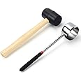 Coconut Opener Tool Set for Young Coconut,Food Grade Stainless Steel Coconut Opener Set with Rubber Mallet