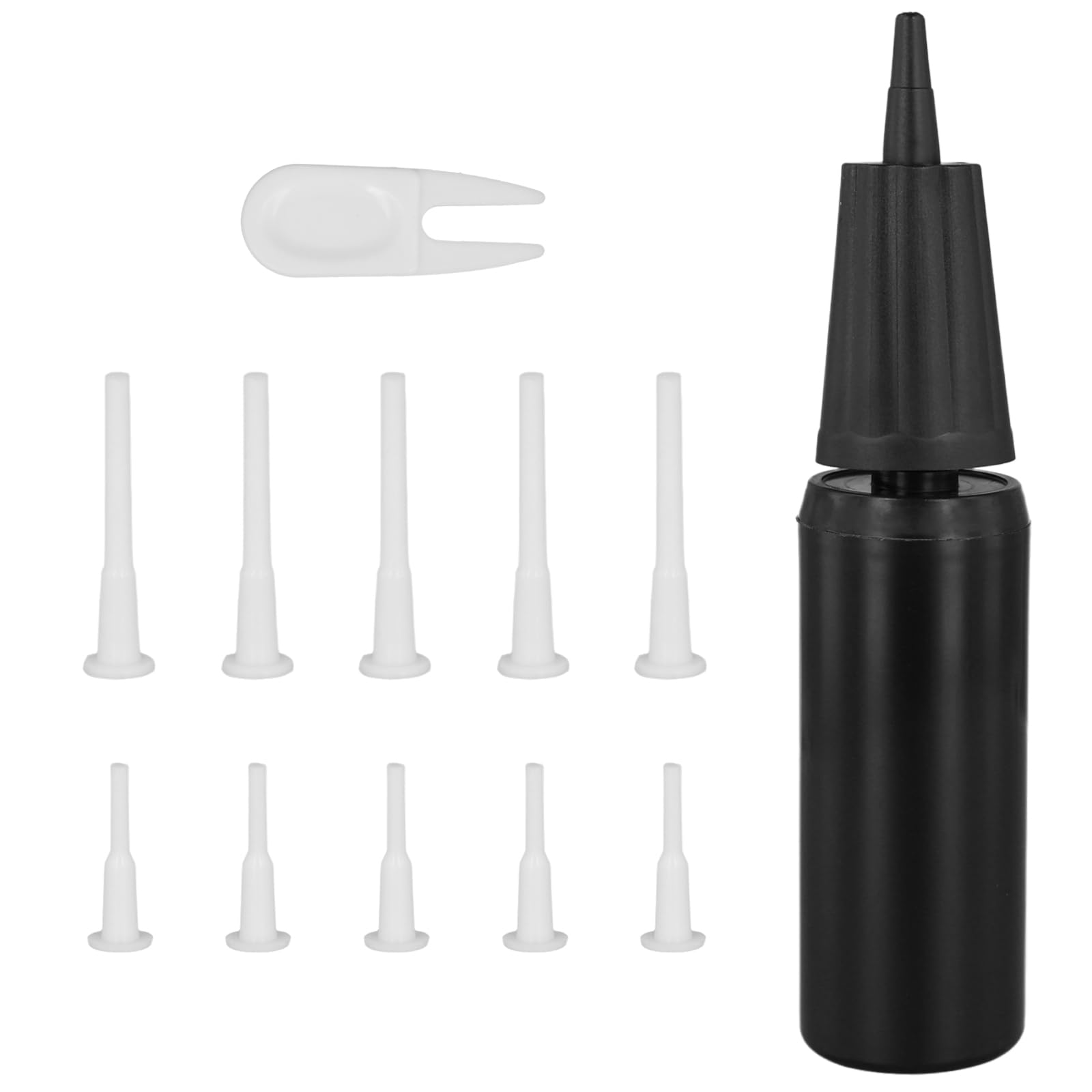 PEUTIER Exercise Ball Pump, Air Pump for Inflatables Ball Hand Inflator for Yoga Ball Pump with 10pcs Fitness Ball Plugs & Plug Remover Ball Plug Replacement Kit for Exercise Ball