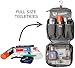 Large Travel Essentials Organizer toiletry bag - Durable Hanging Hook - For Men & Women - Perfect For Accessories, Cosmetics, Personal Items, Shampoo, Body Wash
