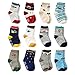 12 Pairs Toddler Boy Socks Grip Socks Baby Boy Cotton Socks Non Slip, Infant Newborn Socks Boy Anti Skid Socks for Kids Boys (12 Pairs Plane & Car, 6-12 Months)