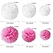 Konsait It's a Girl Decorations, It is a Girl Bunting Banners and Tissue Paper Flower Pom Poms Pink/White (12pcs) Party Decoration Accessory for Baby Shower Birthday Party Room Nursery Decoration