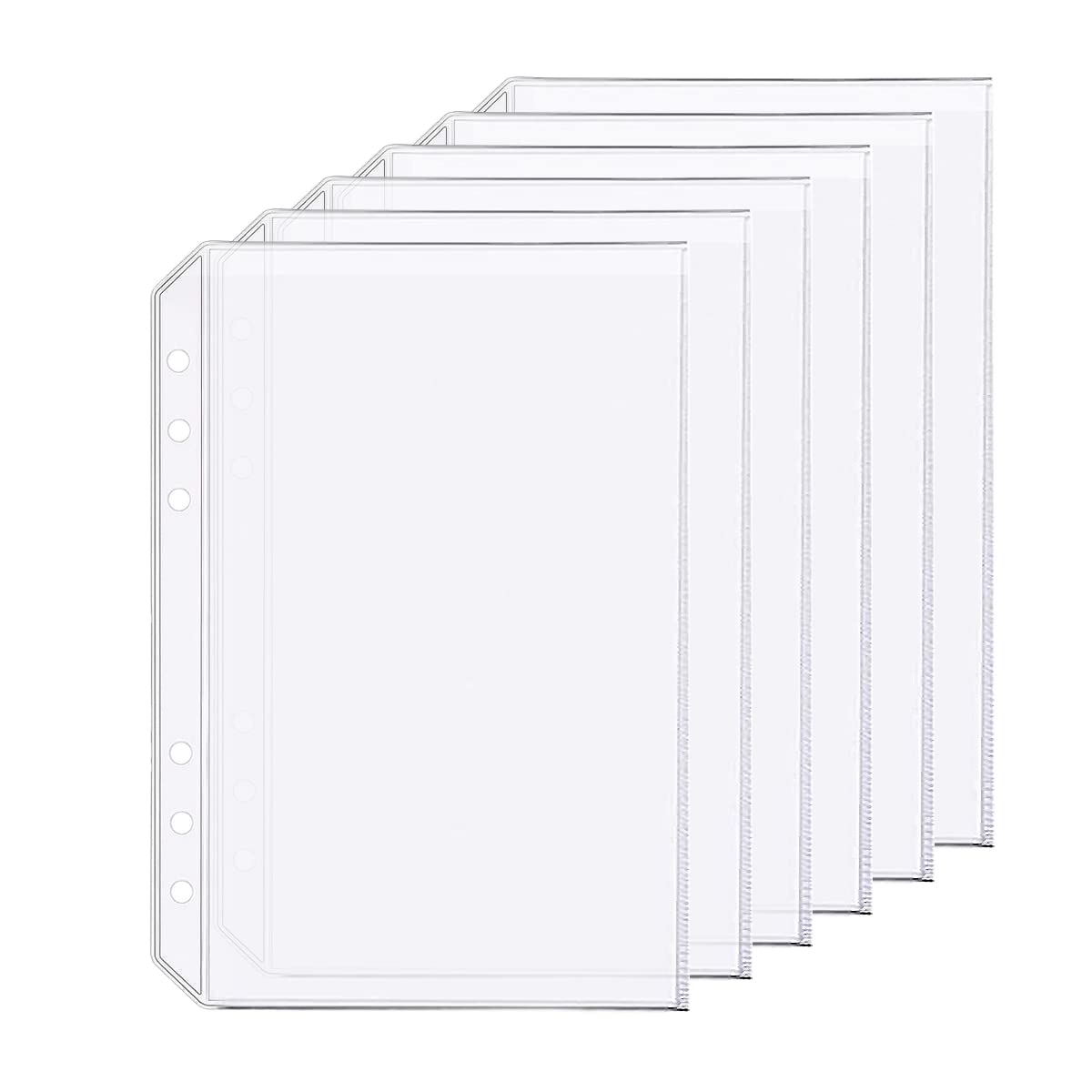 D Ring Binder Accessory Punched Binder Pockets Divider Ruler Tab Index (Pocket,A5)