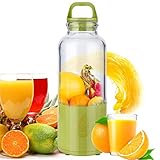 THYMY Juicer Cup Portable Blender Mini Juice Extractor Eletric Rechargeable Mixer with USB Charger Cable 24oz High-Speed to Mix Ice Fruits